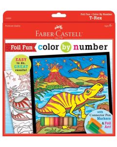 COLOR BY NUMBER~T-REX FOIL FUN