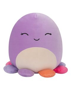 Squishmallow 3.5 Inch Clip On<br> Beula the Corduroy Purple Octopus with Multicolored Tentacles