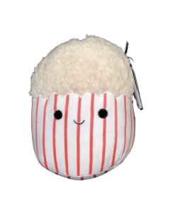 Squishmallow 3.5 Inch<br>Clip On Arnel the Red and White Striped Popcorn Bucket