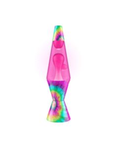 14.5 Inch Lava Lamp<br>Tie Dye Pink Spiral