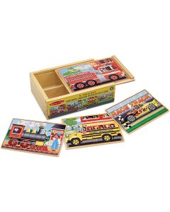 Wood Box Puzzle Vehicles-3