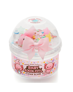 Kawaii Baby Axolotl Clear Slime-1