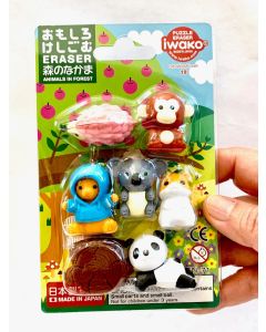 Iwako Kawaii Animal Eraser Set-3