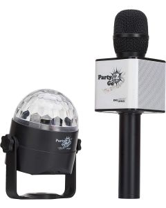 Party2Go Bluetooth Karaoke Microphone and Disco Ball Set Black-4